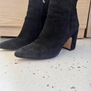 Sam Edelman Black Suede Heeled Boots